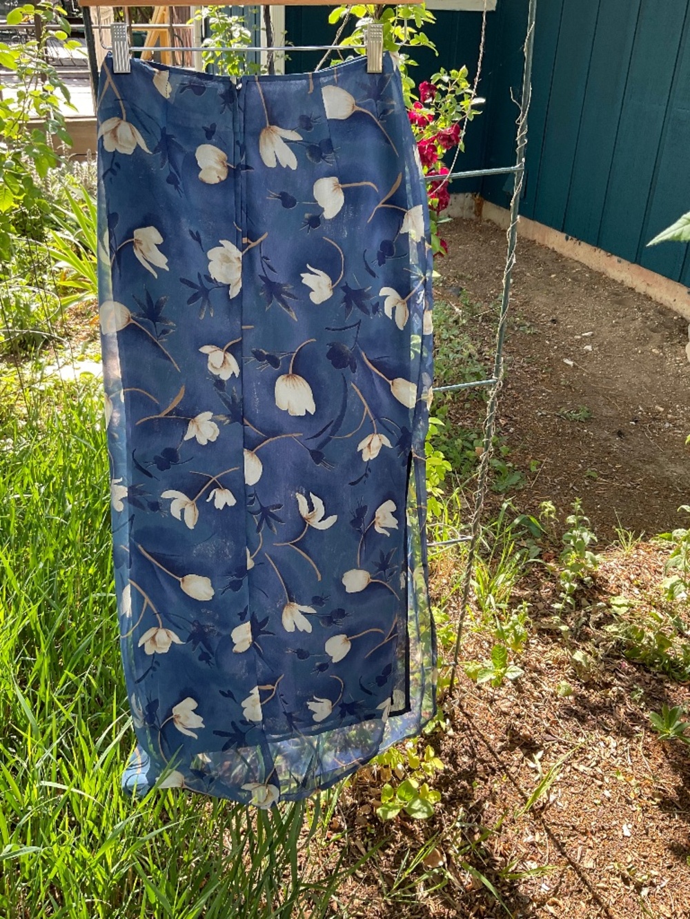 Oh So 90’s Blue Floral Maxi Skirt - Picture 9 of 10